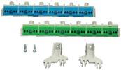 Tillbehör FC PN 20 PE- och N-plint Per PE/N 2 x mm², 8 x 4 mm², Cu För montage på DIN-skena enligt DIN EN 60 715, 35 mm hattprofil För lådor med 1 x 12 TE (reducering till 9 TE) FIXCONNECT