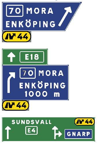 RIKTLINJE 48 (49) F27 Trafikplatsnummer Märke F27 Trafikplatsnummer Närmare föreskrifter Märket anger numret på trafikplatsen.