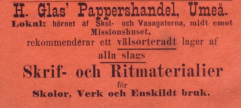 2 Glas Pappershandel, H.