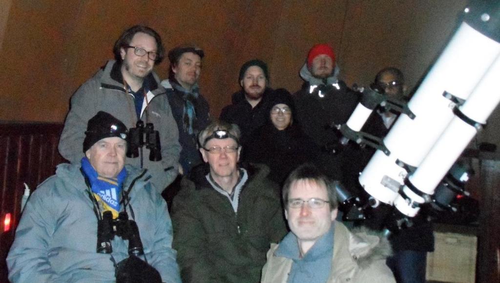 SUPERNOVAKVÄLL I KLUBBOBSERVATORIET 17 FEB. 2014 En ny supernova upptäcktes i mitten av januari 2014 i galaxen M82. Den fick beteckningen SN2014J.
