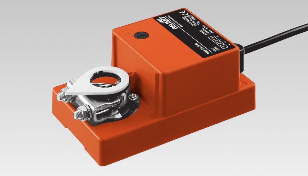 NM2-SR Spjällmotor 8 Nm Kontinuerlig spjällmotor () Styrsignal DC 0 10 V och lägessignal DC 2 10 V Självadaptiv automatisk vridvinkel- och gångtidsanpassning. DC 0...10 V DC 2.