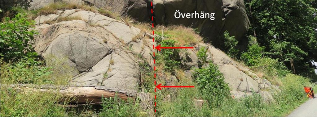 utföra borrningen. Ett alternativ till att lyfta upp borriggen är att anlägga en ramp av bergmassor framför berget som ger åtkomst till området ovanför bergslänten.