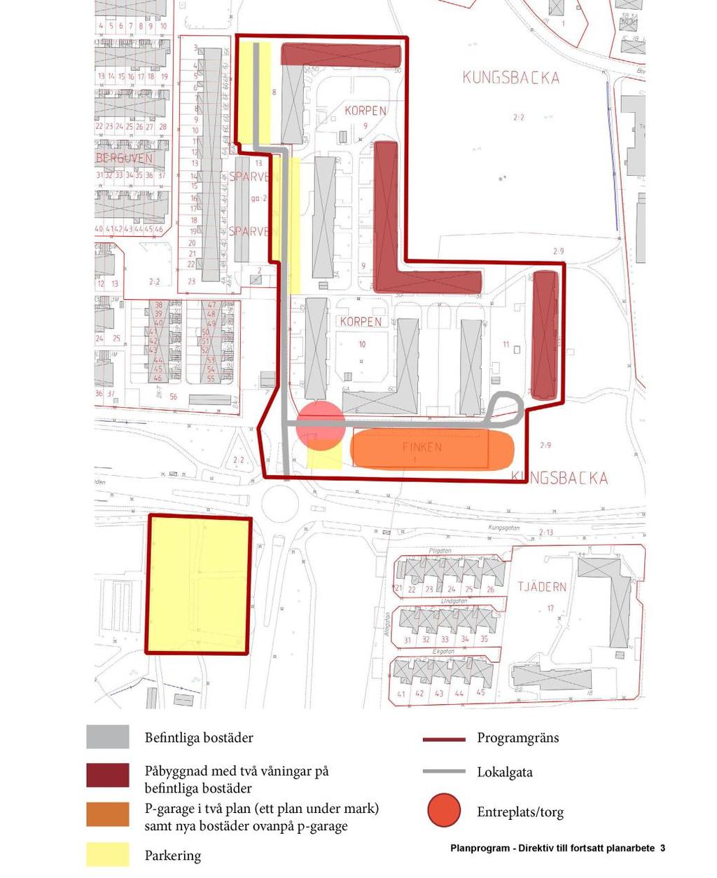 5 (16) Figur 2. Skissförslag till ny bebyggelse inom planområdet. Syftet med handlingen är att kontrollera de geotekniska förutsättningarna för aktuell detaljplan.