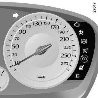 FARTHÅLLARE FARTBEGRÄNSARE: Funktion fartbegränsare (1/3) 2 3 4 5 6 1 Fartbegränsaren är en funktion som hjälper dig att inte överskrida en viss hastighet som du har valt och som kallas fartgräns.