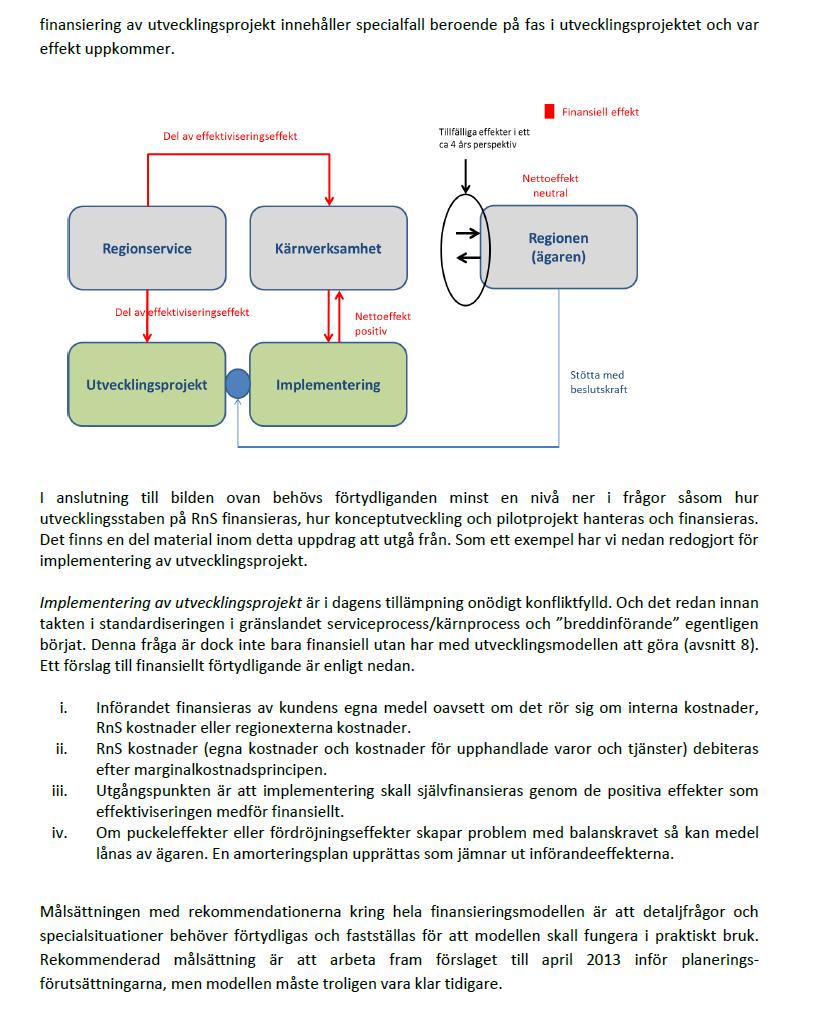 Sida 3(11) Datum 2013-08-22 Diarienummer SN 274-2013 Den slutna finansieringsmodellen stöder servicesamspelet och ger båda parter incitament att: öka sin egen effektivitet och hjälpa kunden med sin