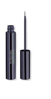 Ögon 127 01 black 02 brown Flytande eyeliner Trolla fram exakta linjer. Sammansättning med mineralpigment och extrakt från läkeväxter, för det känsliga området kring ögonen.