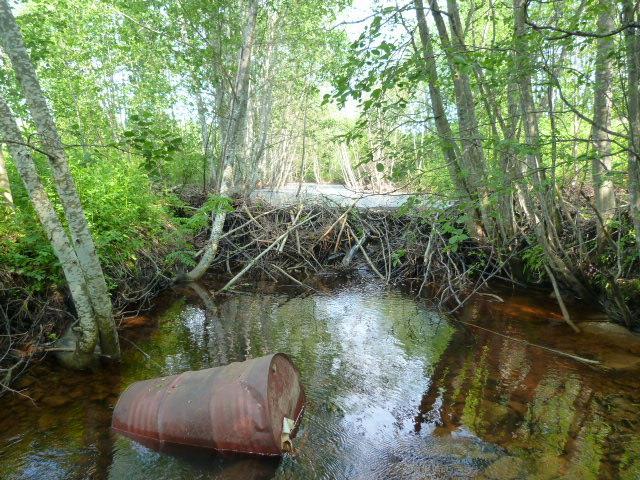 Vid koordinat 676109-142769 försvinner den strömmande karaktären och en lugn miljö tar vid.