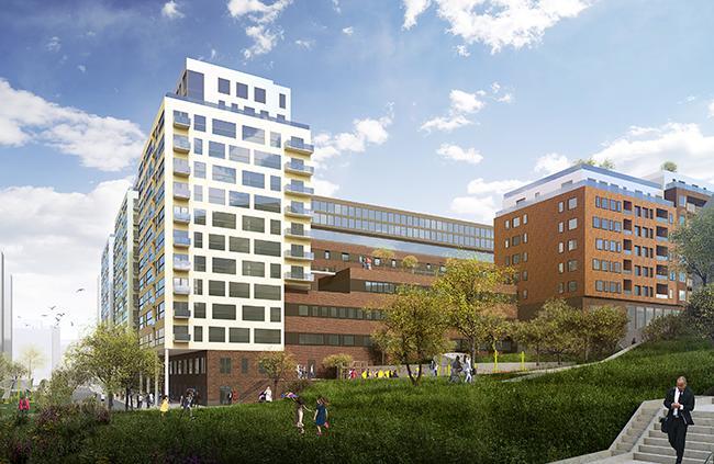 Vid Lindhagenterrassen tillkommer tre punkthus som i storlek relaterar till byggnaderna i motstående kvarter. Längs Barnhusstigen tillkommer ett bostadshus.