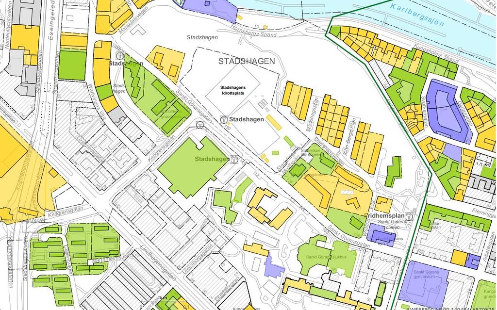 Tjänsteutlåtande 2016-06-07, Dnr 2013-08100 Planförslaget medger en omfattande byggrätt för bostäder, m.m. i kvarteret Gångaren 13 och innehåller här inga bevarande- eller varsamhetsbestämmelser.