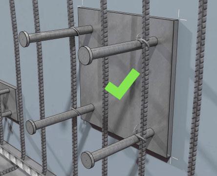 Om stålformar anges kan man använda magneter. På begäran kan WELDA fästplåtar även levereras med spikhål för enkel fixering.