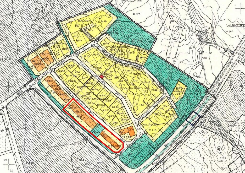 TIDIGARE STÄLLNINGSTAGANDEN Översiktsplan 2010 Området ligger inom stadsväven vilket förutsätter intensivare markanvändning.