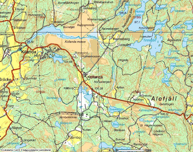 Täktområden, Norra respektive Södra delområdet. Fig. 1.3.1.1. Översiktlig lokalisering av täktområden markerade med röda ellipser.