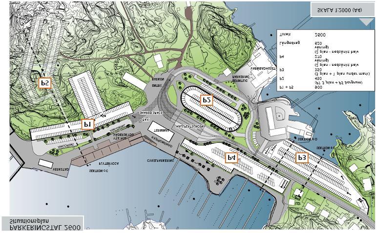 Underst ett alternativ med cirka 2600 parkeringsplatser inklusive anläggningarna vid