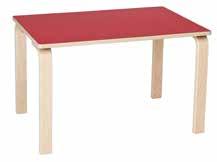 TESSAN barnbord Trapetsbord Tessan med ben av skiktlimmad björk. 25 mm skiva belagd med högtryckslaminat i vitt, björk eller bok som standard.