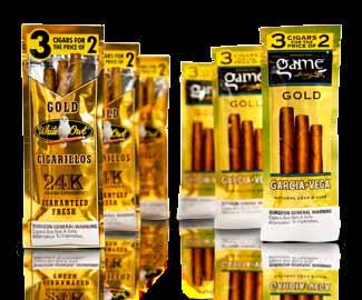 CIGARRER WHITE OWL & GAME GOLD White Owl och Game by Garcia y Vega introducerar den senaste innovationen inom cigariller, FoilFresh Gold!