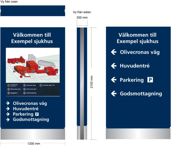 Daniel Kronheffer Anna Bergqvist Karin Sjöndin 2007-05-21 2016-11-11 2016-11-11 10(24) Skyltutformning beskrivningar Orienteringsskylt A (utomhus) Skylten placeras vid områdesentréer och på platser