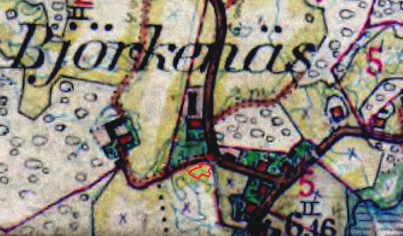 Topografi och kulturhistoria Undersökningsområdet (UO) bestod av ett ca 500 m 2 stort område, och terrängen utgjordes av tidigvarande ängs- och åkermark (se fig.2).