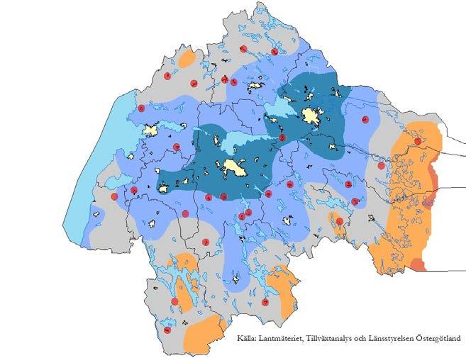 Bild 2 Landsbygdsbutiker i Östergötland I stort sett alla butiker är idag apoteksombud, har paketutlämning, ger hemsändning eller ger privatpersoner möjlighet att ta ut kontanter.