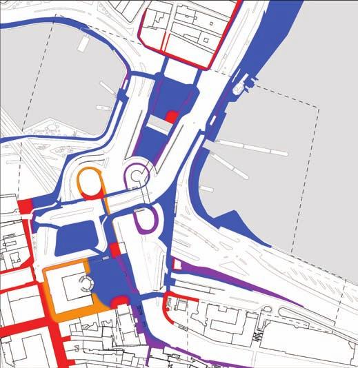 Slussen idag Trygghetsanalysen till höger har bedömt Slussens ytor efter de sex trygghetsfaktorerna. Grad av uppfyllande ger antalet trygghetsfaktorer i analysen.