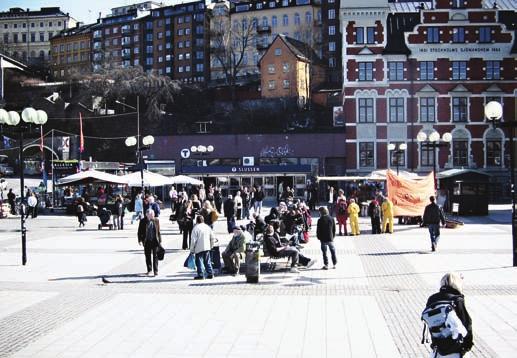 olika platser på Slussen.