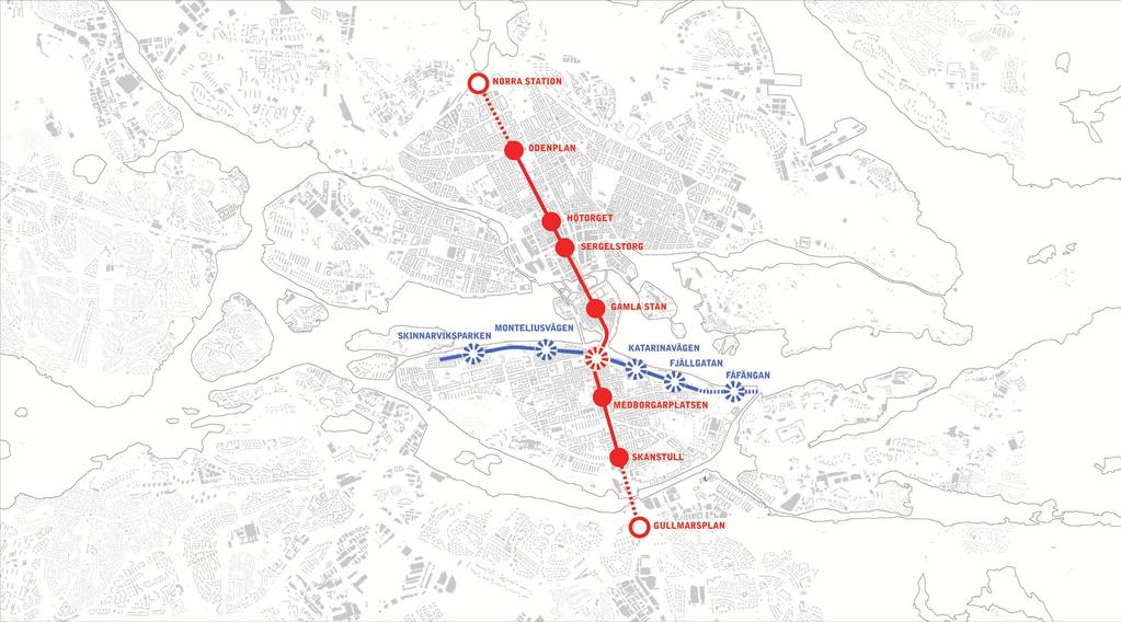 HAGASTADEN SÖDERSTADEN Slussen som del i innerstadens långa centrala promenadstråk från