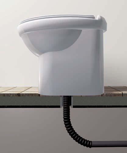 Toalettfraktionen som samlas upp i en sluten tank (BDT-vattnet, d v s baddisk- och tvättvattnet, leds