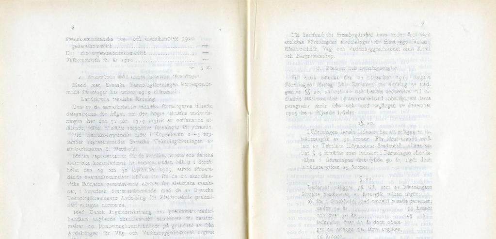 6 Svensk-amerikanska ing.- och arkitektmötets 1920 generalkommitté D:o d:o organisationskommitté Valkommittén för år 1920 = 5 st. 4. Samarbete med andra tekniska föreningar.
