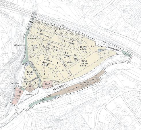 KVALITATIV RISKUTREDNING, DELBANCO 25 Figur 10. Plankarta för Hexionområdet (Kvarnbyterassen).