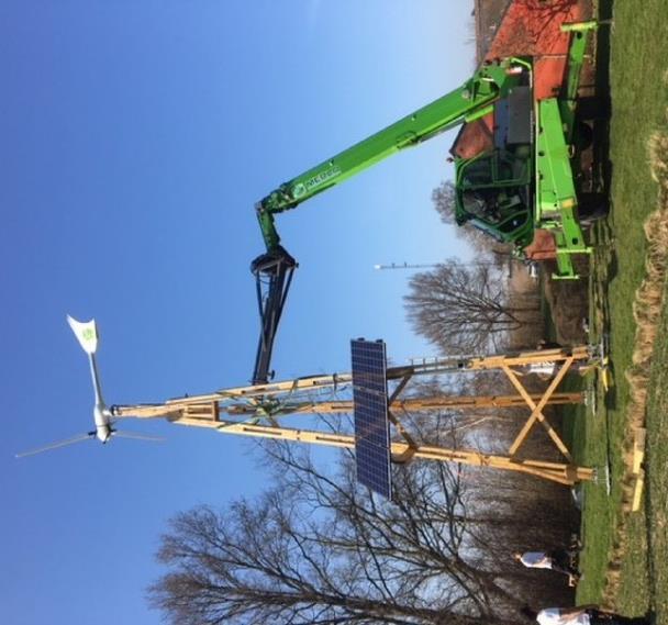 Energiomvandling Luften som rör sig har rörelseenergi som sätter fart på vindkraftverkets propellrar (turbin).