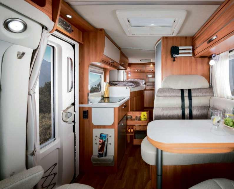 Komfort-klassen HYMER Van 20 Bo, kök, förvaring och sova 21 Bo och mer