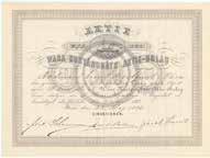 Nr Beskrivning Utrop Pris Köp 30 Vasa Bomulls-Manufaktur AB, 2 000 F.M, 1871, Vasa, dek. VF 1 200 31 Wasa Kustångbåts AB, 500 F.
