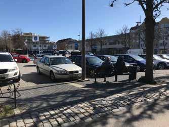 Trelleborg Trafikplan Befintliga förutsättningar VERSION 1.1 :: 2018-08-30 till Valens köpcentrum ut mot Nygatan står cyklar parkerade på trottoaren vilket dessutom tar utrymme från gående.