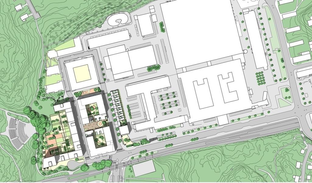 Konstfack A B C Studentbostäder Situationsplan med
