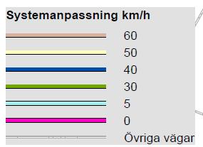 För berört område innebär det att lokalgator som Frejagatan och Parkgatan får 30 km/tim, huvudgator som Odengatan och Trädgårdsgatan får 40 km/tim medan större leder av