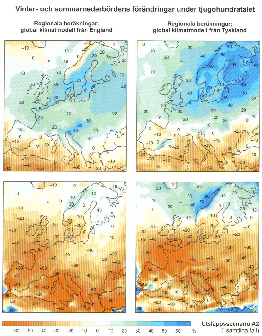 Karlsson P. Klimatförändringarnas inverkan på de svenska vägarna räknas de dagar med mer än 25 mm nederbörd. (Nordlander et al.