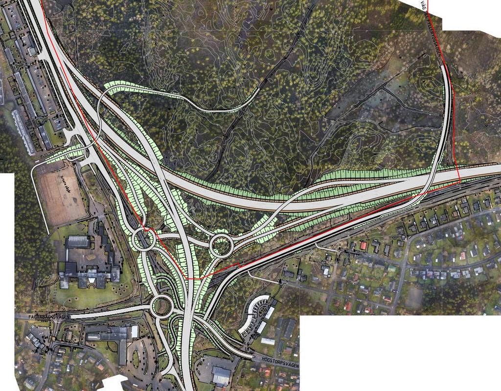 1.2 Kompletterande diagram, figurer eller kartbilder Föreslagen trafikplatslösning 1.3 Nuläge och brister Väg 25 har idag brister vad gäller framkomlighet och trafiksäkerhet.