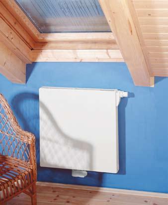 Radik PLAN VKM Beskrivning Modellen RADIK PLAN VKM är en panelradiator i utförandet PLAN och i utförandet VENTIL KOMPAKT, som möjliggör nedre mittanslutning av radiatorn till värmesystem med