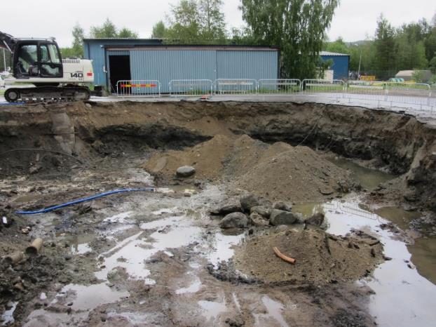 Bild 11: Åtgärder 2016 vid bensinstation i Bräcke, finansierade av verksamhetsutövare. Foto: Bräcke kommun. 1.5.