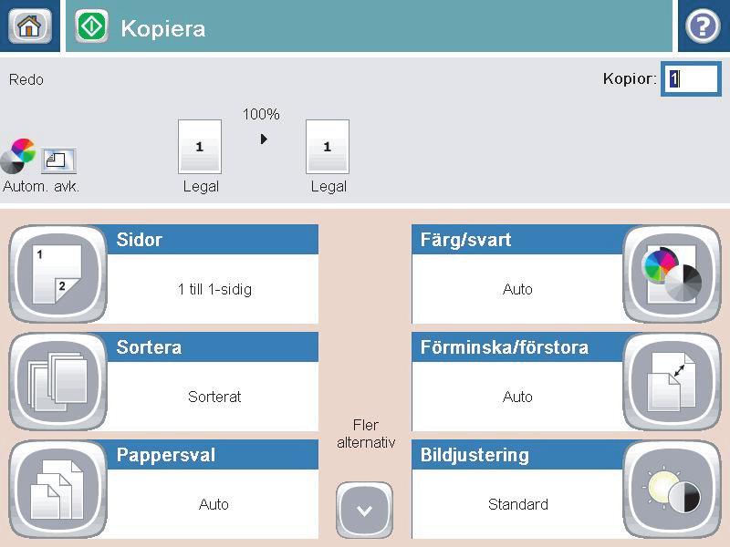 Förminska eller förstora en kopia 1.