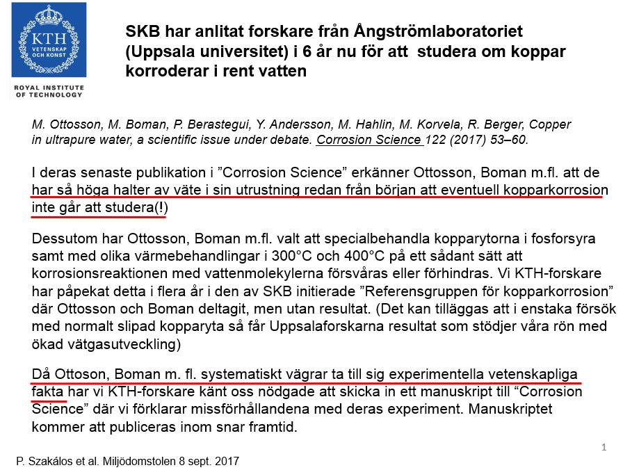 Angående Uppsalaforskarnas senaste