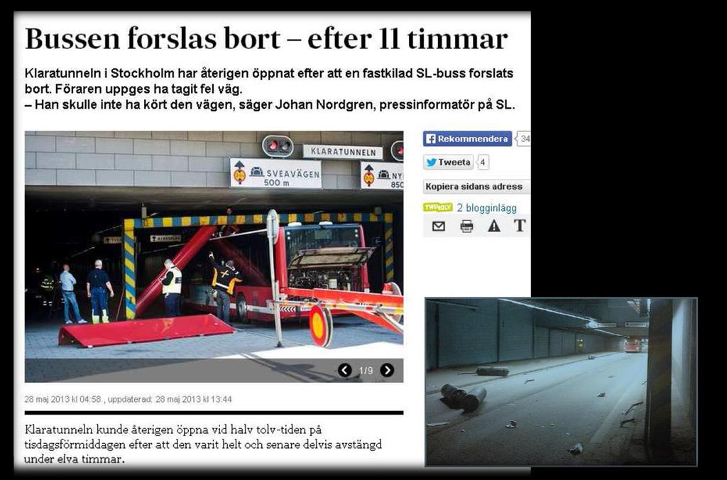 Maj 2013 4 flaskor slogs av En av flaskorna