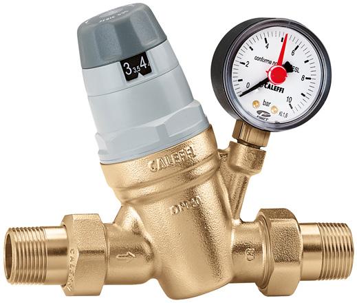 Reducera trycket på inkommande kallvatten Reduceringsventil för tappkallvatten max +0ºC Lätt att ställa in. Kompenserande säte. Avzinkningshärdig mässing. Modell 0 med uttag G/ för tryckmätare.