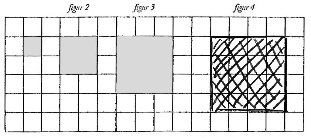 Elevarbete 3 Mönster I Mönster II a) a) b) b) c) d) Bedömning E C A Poäng Kommentar Problemlösning E P E P C P 2/1/0 I Mönster II är sidorna korrekt bestämda till kvadraterna 16, 36, 64 a.e. Begrepp/Resonemang E B C R A R 1/1/1 Förklarar med ord ett generellt samband mellan figurens nummer och arean.