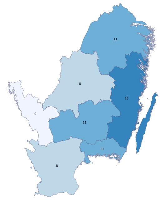 Gästnätter BI SYD, jan-april 2017 Förklaring av innehållet I detta hörn står vilket område och vilken period bilden gäller samt totalsiffror för perioden.