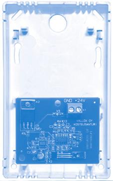 Bredd Höjd Djup 90 mm 0 mm 3 mm Styrpanelens elektronikkort = orange = + = vit = } ca VDC 3 = orange = A 4 = vit = B 5 = metall = signaljord Montering av fuktighetsgivare samt kablage Kablarna till