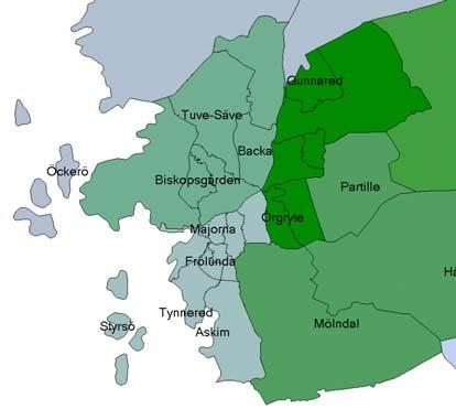 6 Hälso- och sjukvårdsnämndområden i Västra Götalandsregionen Bengtsfors 1 2 1 3 9 Mariestad 1 Kungälv 4 Torslanda 11 Kärra- Rödbo Ale Bergsjön Kortedala 12 Lärjedalen 4 6 7 Alingsås 8 Linnéstaden