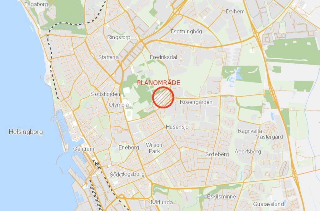 Detaljplan för fastigheten Filborna 28:3 m fl Fredriksdal, Helsingborgs stad Underlag för planuppdrag Syfte och process Detaljplanens syfte Syftet med detaljplanen är att pröva möjligheten till