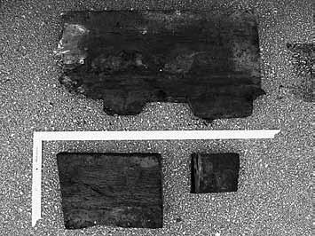 Strandhamns kile, Ulebergshamn 11 shipwreck site Tossene 983 (figure 6). The dredged remains of each test trench were sieved for evidence of cultural layers and archaeological remains.
