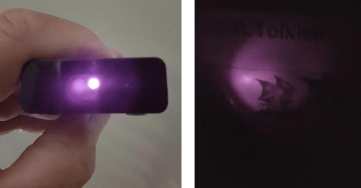 En del mobilers/lärplattors kamera har filter mot infrarött ljus och då får man ingen bild av IR ljuset, fortsätt i så fall med nästa experiment (nr 2).