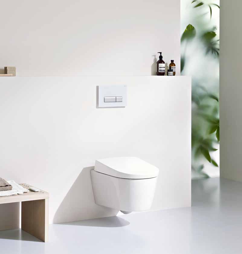 GEBERIT AQUACLEAN SELA INTELLIGENT SKÖNHET WHIRLSPRAY-DUSCHTEKNIK FEM JUSTERBARA DUSCH- TRYCKSINSTÄLLNINGAR Med AquaClean Sela erbjuder